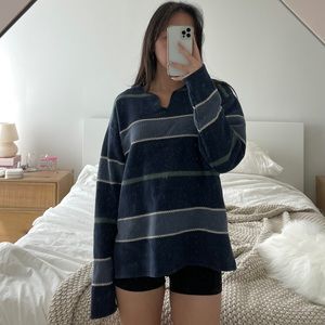 Vintage striped oversized sweater